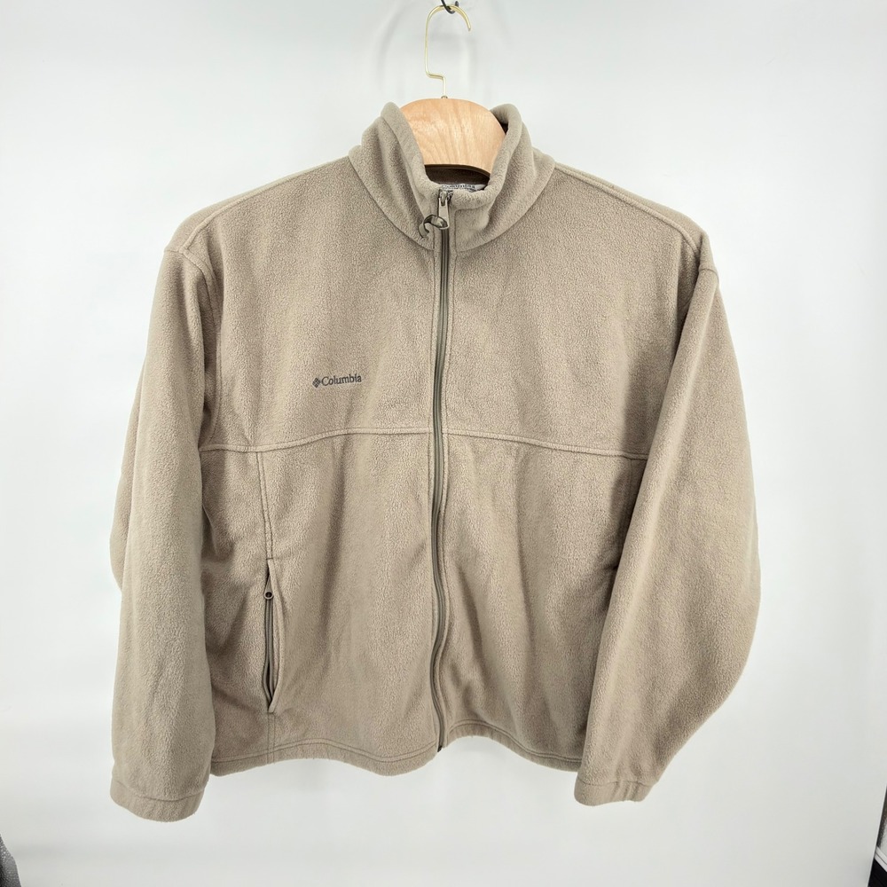 Columbia Fleece Jacket Mens XXL Tan Full Zip Steens Mountain WM6113